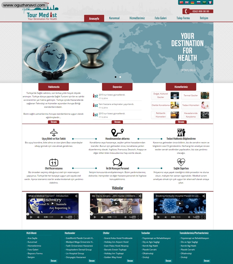 Medical Tourism - Arayüz Tasarımı - Kurumsal Web Sitesi