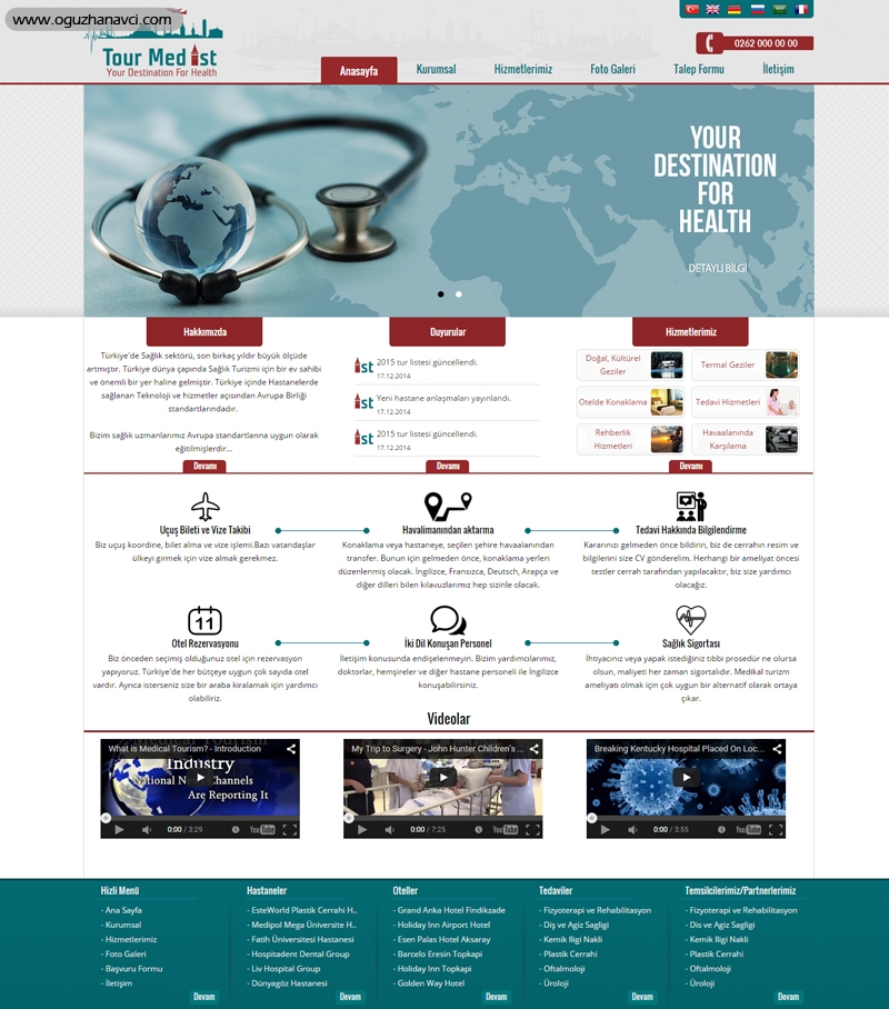Medical Tourism - Arayüz Tasarımı - Kurumsal Web Sitesi Medical Tourism - Arayüz Tasarımı - Kurumsal Web Sitesi