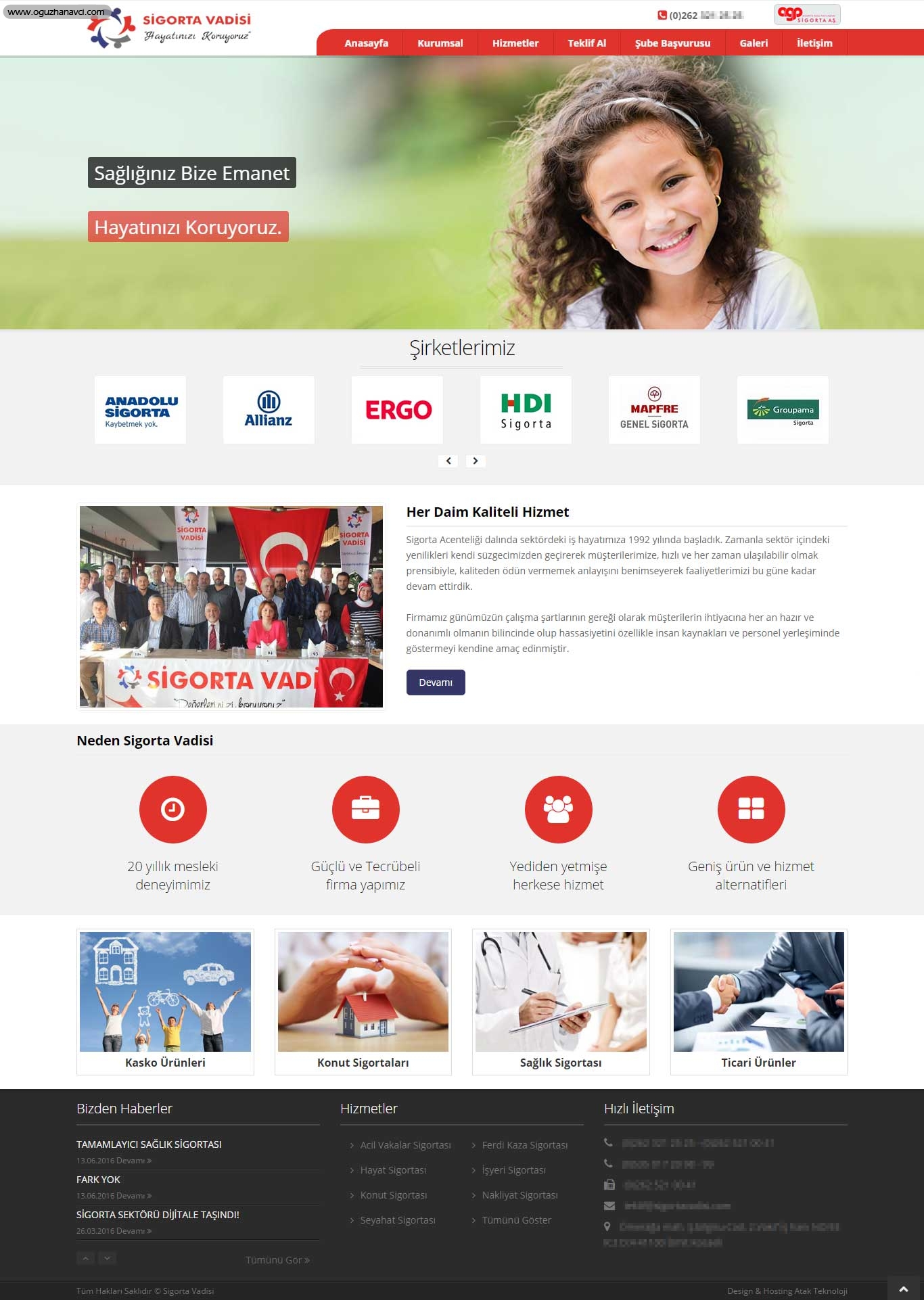 Sigorta Şirketi - Arayüz Tasarımı - Kurumsal Web Sitesi Sigorta Şirketi - Arayüz Tasarımı - Kurumsal Web Sitesi