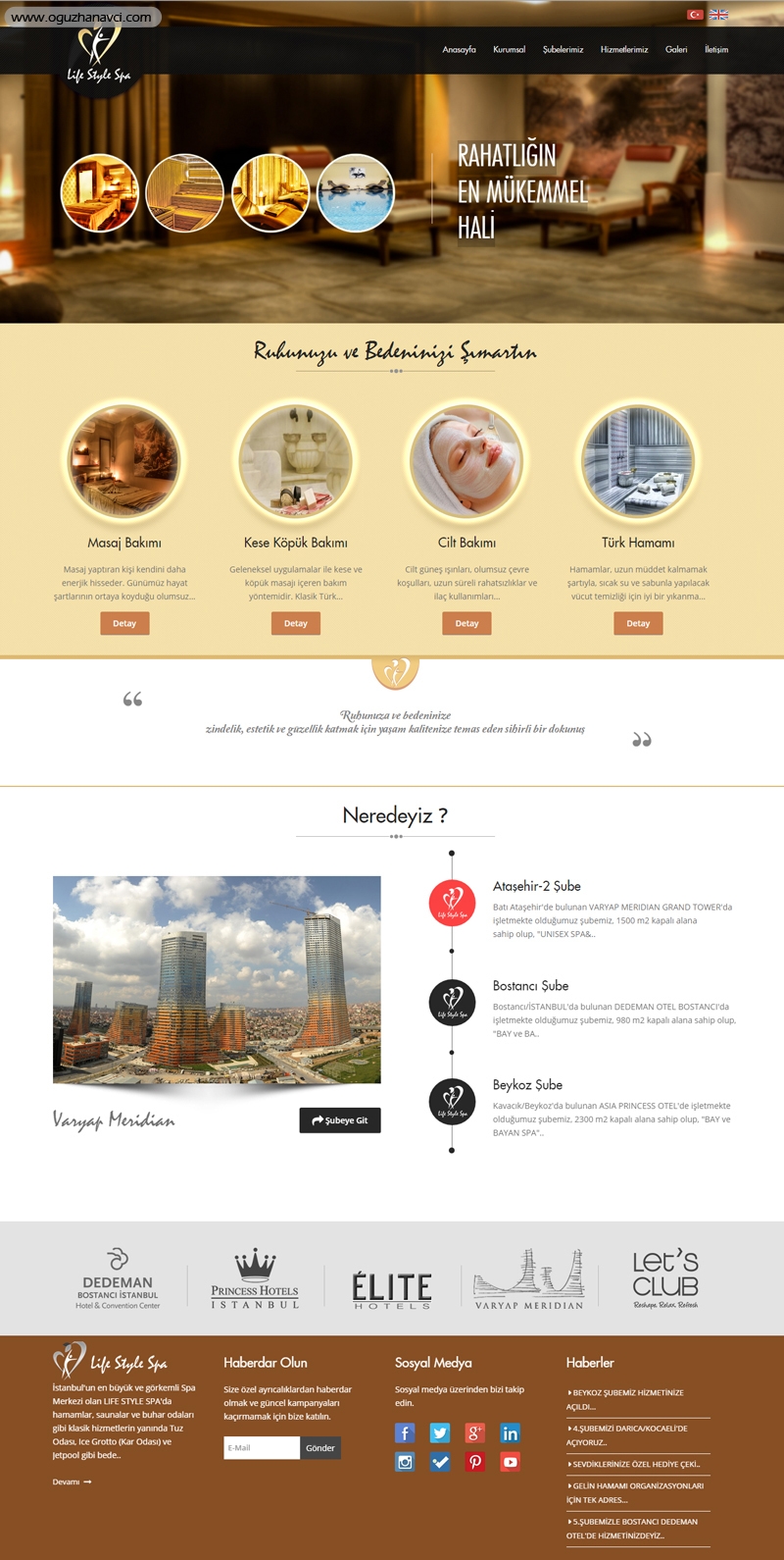 Spa & Fitness Salonu - Arayüz Tasarımı - Kurumsal Web Sitesi Spa & Fitness Salonu - Arayüz Tasarımı - Kurumsal Web Sitesi