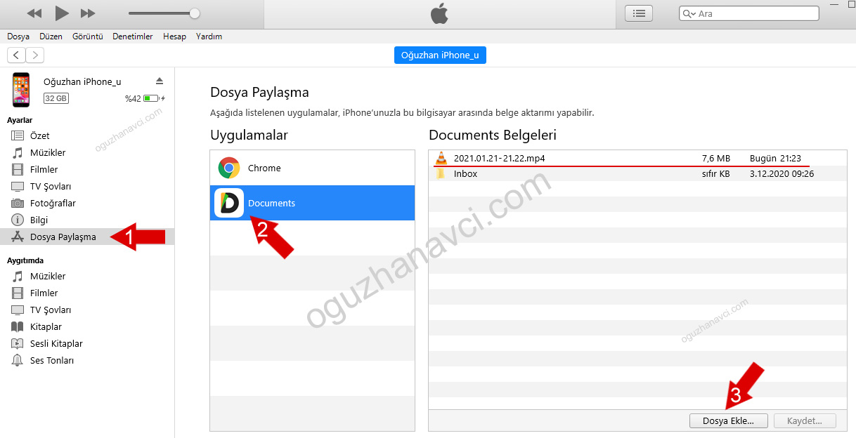 Bilgisayardan iPhone'a Video - Dosya - Foto Atma - Resimli Anlatım 2021